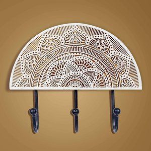 Anthropologie Hand Curved Wooden Stamp Hook